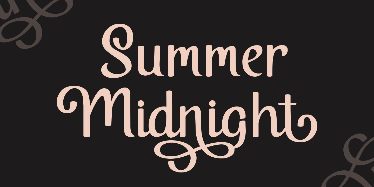 Ejemplo de fuente Summer Midnight